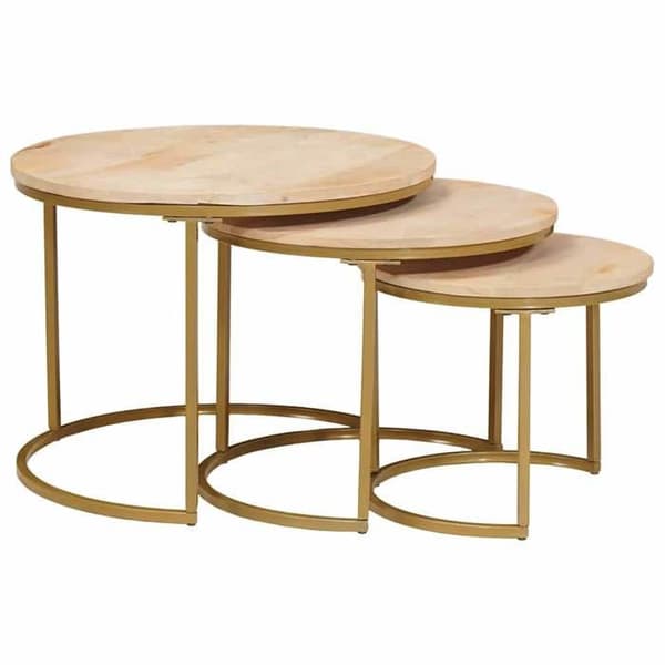 Maison Exclusive - 3 stk. brune nestable sofaborde 60 x 60 x 45 cm