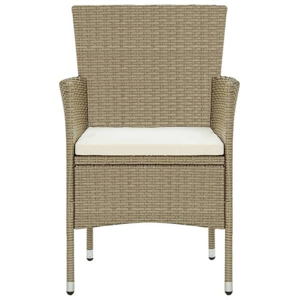 Maison Exclusive - Trädgårdsstolar set om 2 i flätad resin Beige