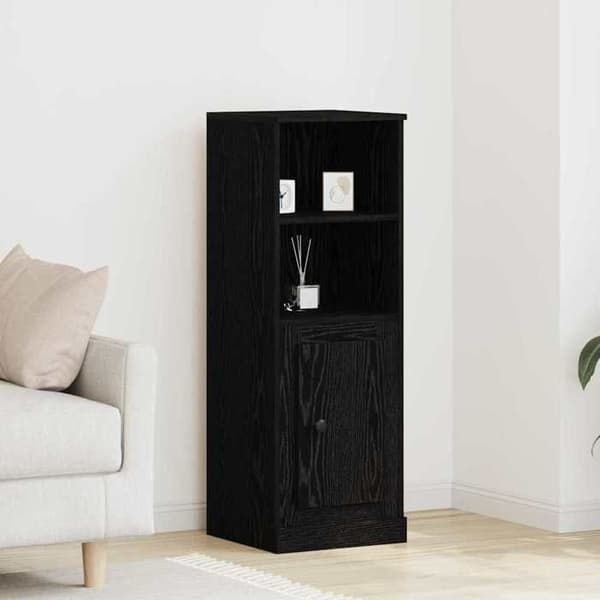 Maison Exclusive - Højskab Sort eg 36 x 35,5 x 103,5 cm Ingeniørtræ