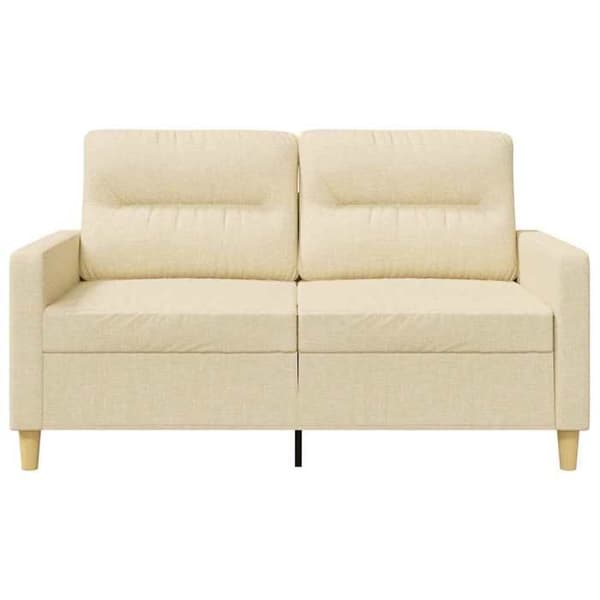 Maison Exclusive - Soffa 2-sits Creme 120 cm Tyg Grädde