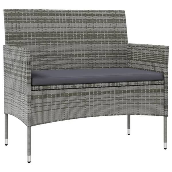 Maison Exclusive - Trädgårdsmöbler 8 delar med kuddar i grå flätad resin