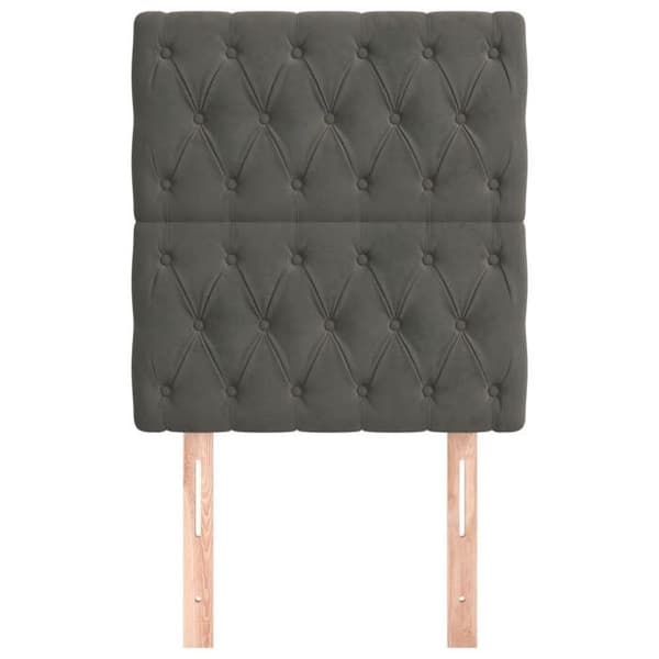 Maison Exclusive - Tummanharmaa pääty 80x7x118/128 cm Sametti Mörkgrå