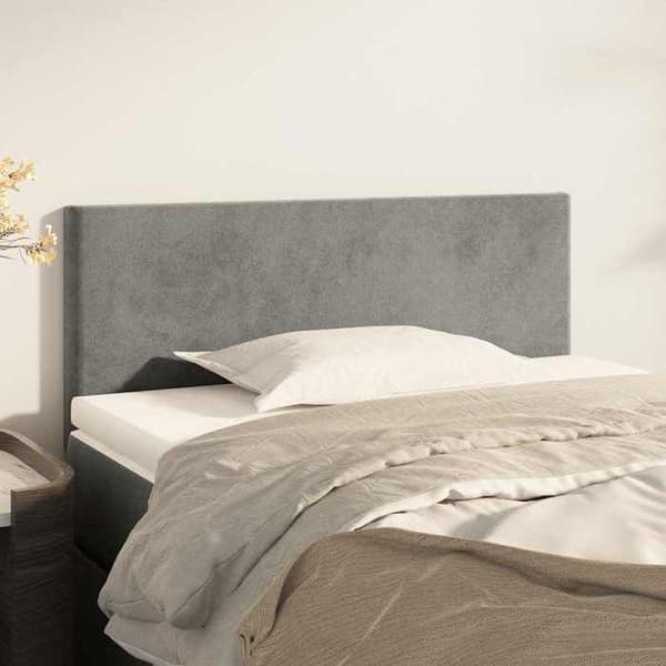 Maison Exclusive - Vaaleanharmaa pääty 90x5x78/88 cm Sametti Ljusgrått