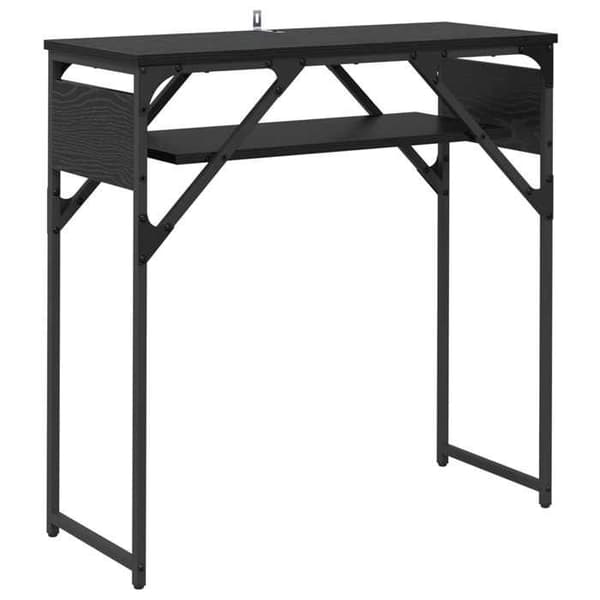 Maison Exclusive - Consolebord Sort egetræ Ingeniørtræ 75x30x75cm svart ek