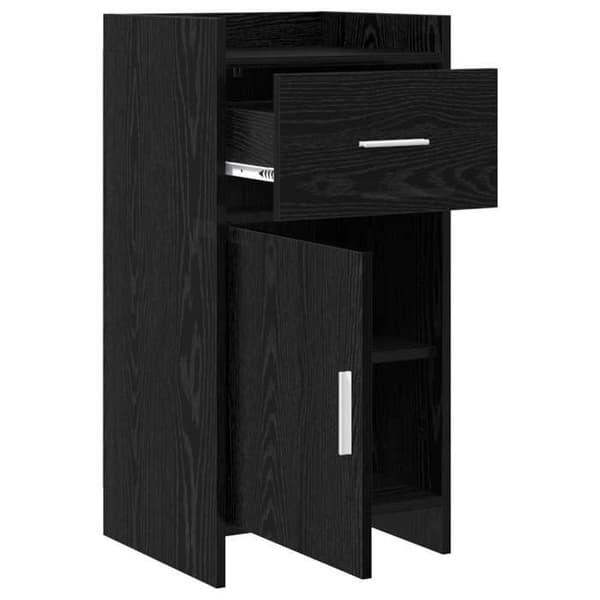 Maison Exclusive - Buffet Sort egetræ 40 x 36 x 80 cm Ingeniørtræ