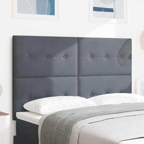 Maison Exclusive - Tummanharmaa pääty 160 cm Sametti Mörkgrå