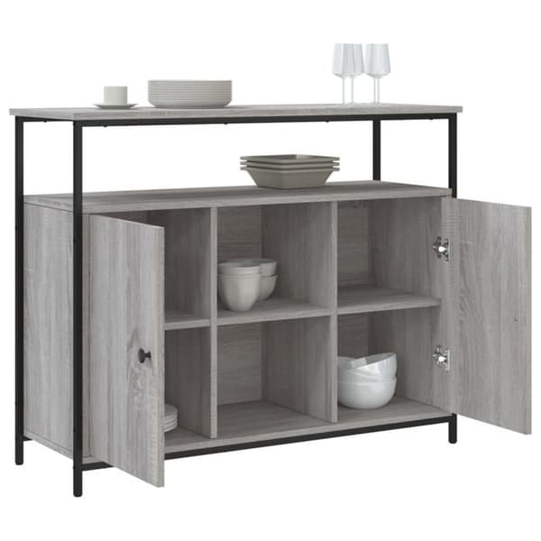 Maison Exclusive - Buffé Sonoma Grå 100x35x80 cm Ingenjörsträ Sonoma grå