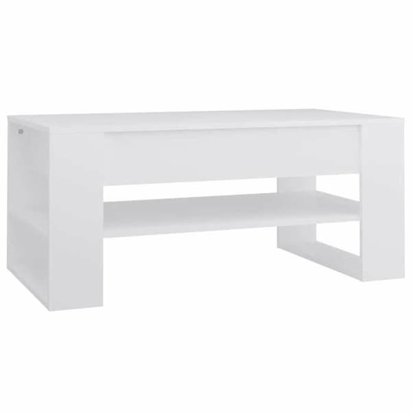 Maison Exclusive - Låg bord vit 102x55x45 cm ingenjörsträ Vit