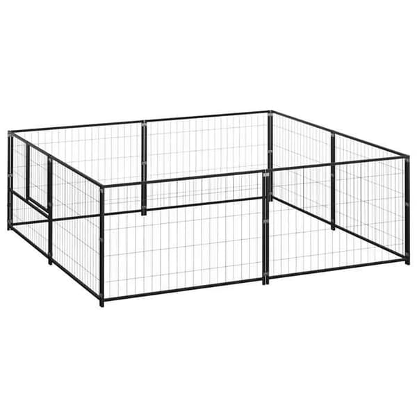 Chenil - Eksklusiv Hus - Sort - Stål - 200 x 200 x 70 cm svart