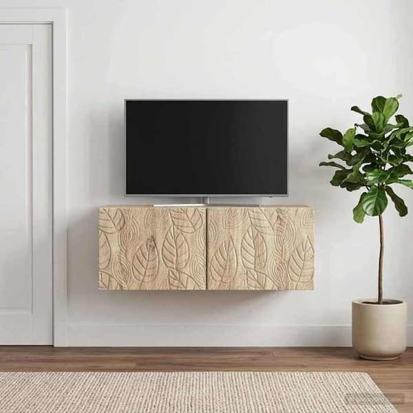 Maison Exclusive - Väggmonterad TV-möbel 98 x 31 cm Sonoma-ek Ingenjörsträ