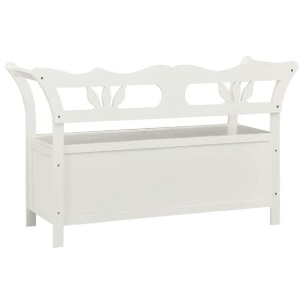 Maison Exclusive - Bänk Vit 107x45x75,5 cm Solid granträ Vit