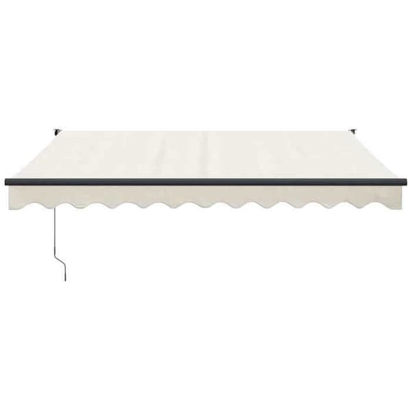 Maison Exclusive - Retractable awning crème 3x2,5 m tyg och aluminium