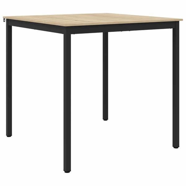 Matbord - EXKLUSIV HEM - Rektangulär 110 cm - Ingenjörsträ - Metallstruktur - Grå