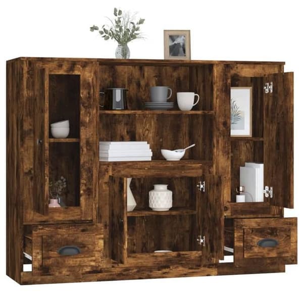 Buffet - Maison Exclusive - røgfyldt egetræ ingeniørtræ - stort opbevaring - tidløst design