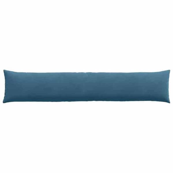 Sofa puder - EKSKLUSIV HUS - 200 x 40 cm (sæt 2) - Blå fløjl - Lynlås betræk - Polyesterfibre Blå