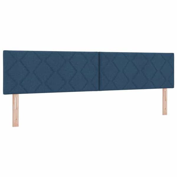 Maison Exclusive - Boxspring säng med madrass Blå 200 x 200 cm Tyg