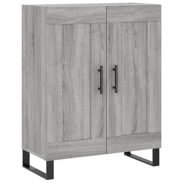 Buffé - EXKLUSIVT HUS - Sonoma grå 69,5x34x90 cm - Ingenjörsträ - Stort kapacitet - Väggmontering ingår Sonoma grå