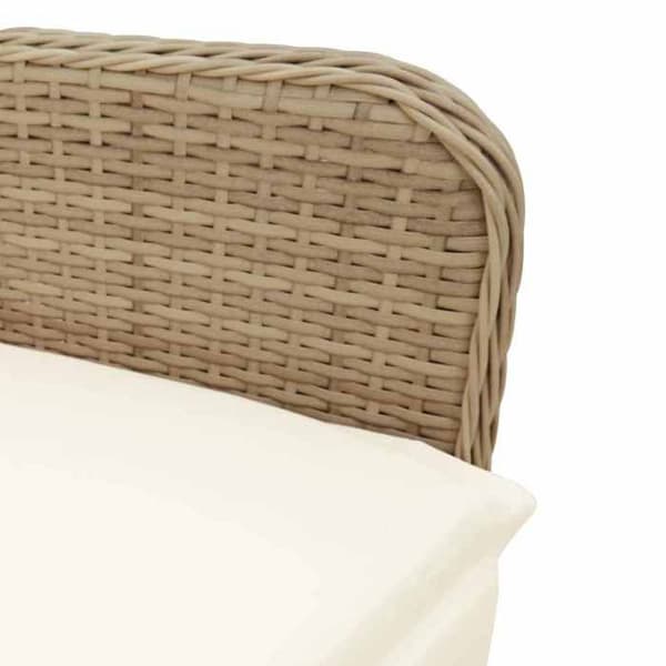 Maison Exclusive - Trädgårdsbistro-set 7 delar med bruna kuddar i polyrotting