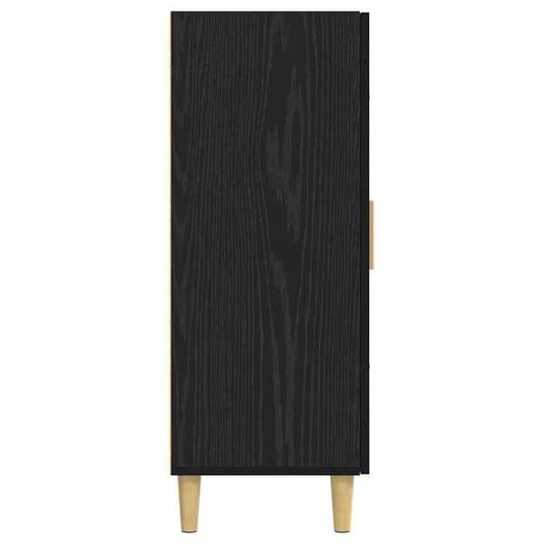 Maison Exclusive - Buffet Sort egetræ 69,5 x 34 x 90 cm Ingeniørtræ svart ek
