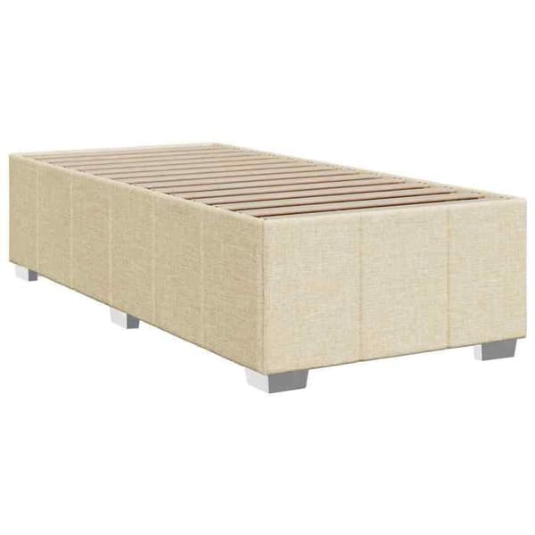 Maison Exclusive - Boxspring seng med madras Creme 90 x 200 cm Stof