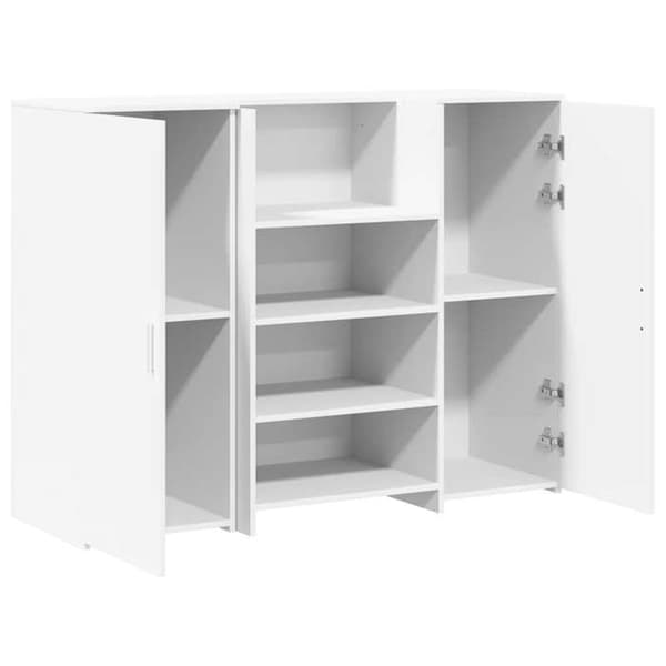 Maison Exclusive - Vit receptionsbord 135x50x103,5 cm ingenjörsträ