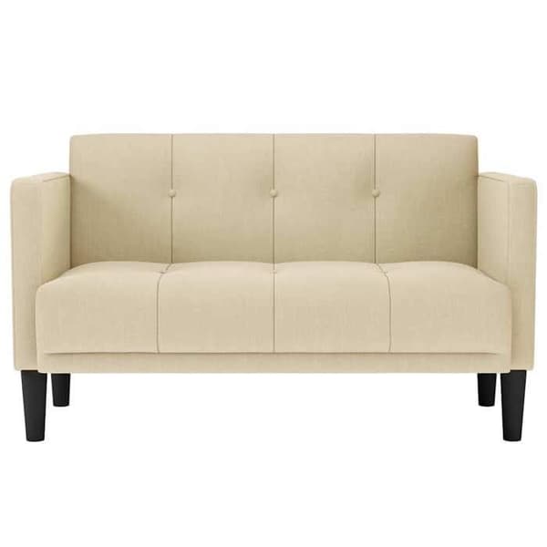 Soffa 2 platser - MAISON EXCLUSIVE - Maison Exclusive - 111 cm - Kräm - Polyester tyg grädde