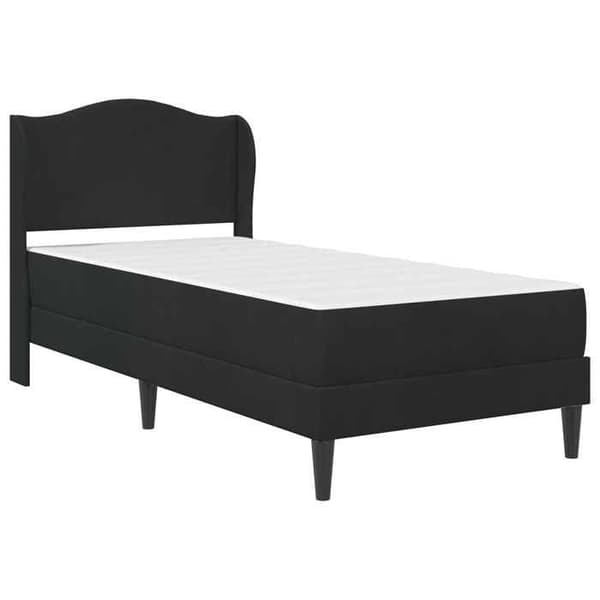 Maison Exclusive - Sängram med sänggavel Svart 100 x 200 cm Sammet