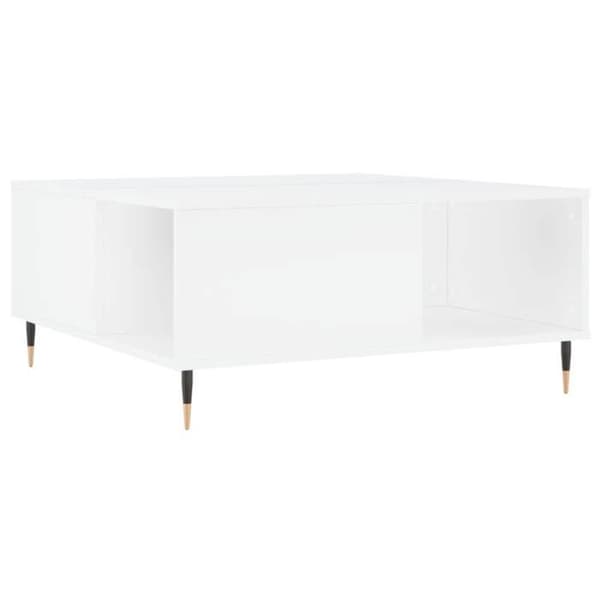 Maison Exclusive - Låg bord vit 80x80x36,5 cm ingenjörsträ