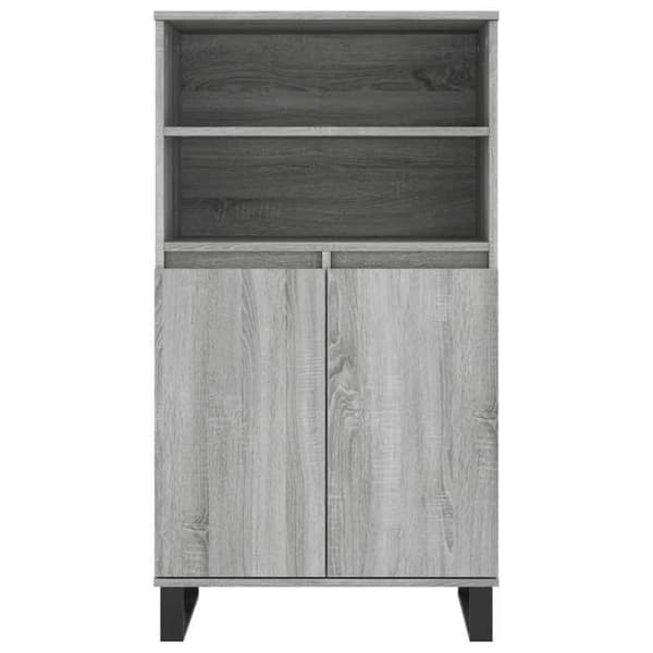 Maison Exclusive - Buffé hög Sonoma grå 60x36x110 cm Ingenjörsträ