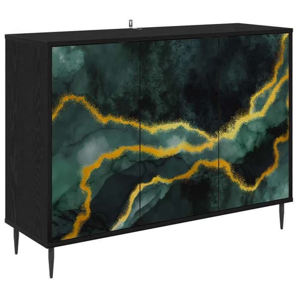 Maison Exclusive - Buffet WIJHE Sort eg 102 x 33 x 76 cm Ingeniørtræ