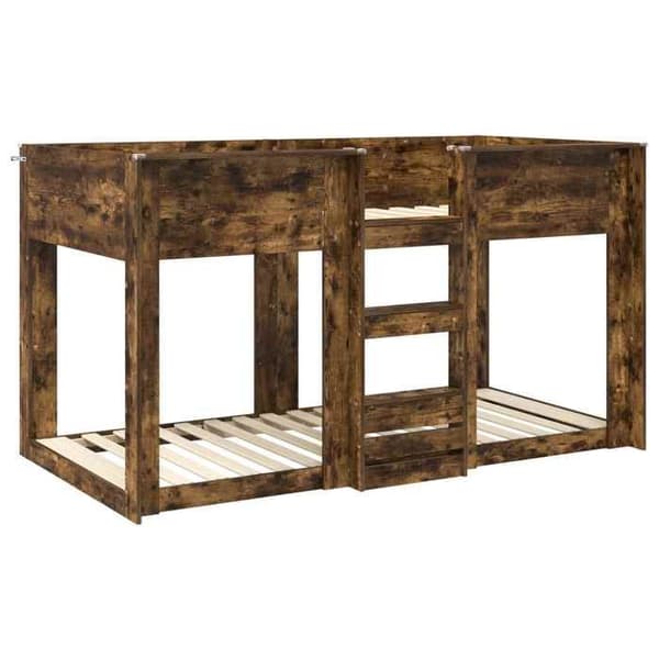 Maison Exclusive - Bunk säng för barn i rökig ek 90 x 190 cm