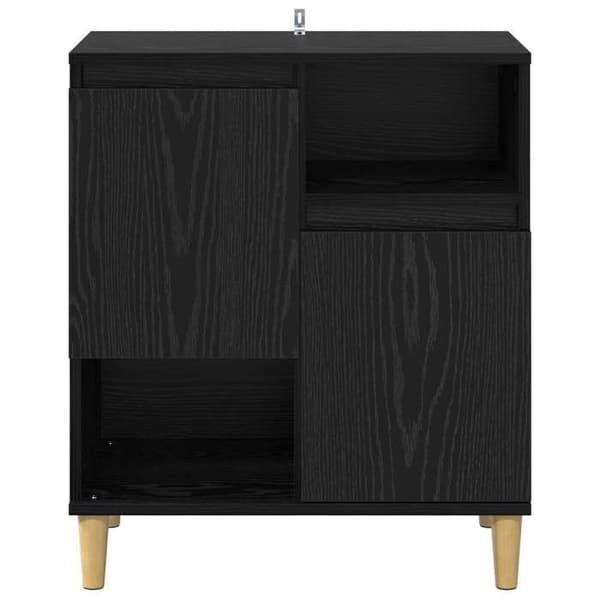 Maison Exclusive - Buffé Ek svart 35 x 60 x 70 cm Ingenjörsträ