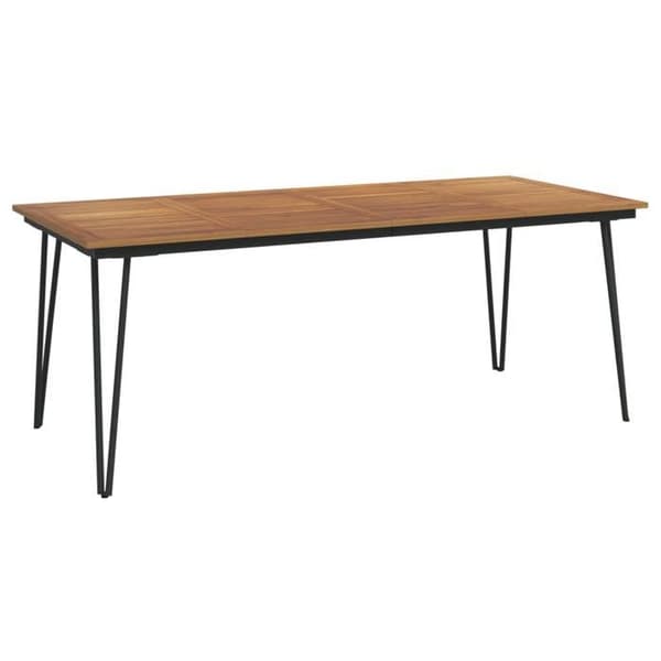 Maison Exclusive - Trädgårdsset 9 delar i solid akaciaträ och metall
