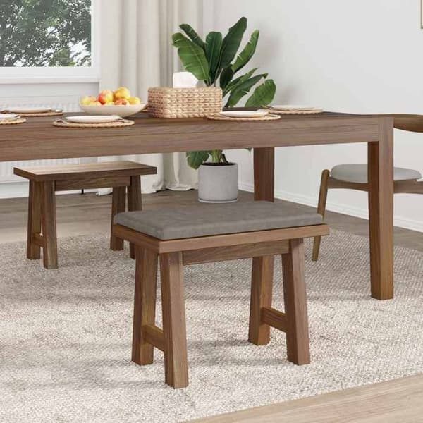 Maison Exclusive - Bænkpude i kunstlæder Grå Dybde 35 cm