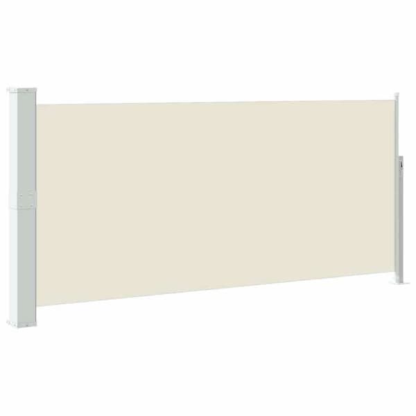 Maison Exclusive - Retractable side awning 140 x 314 cm Off-white Äggskal