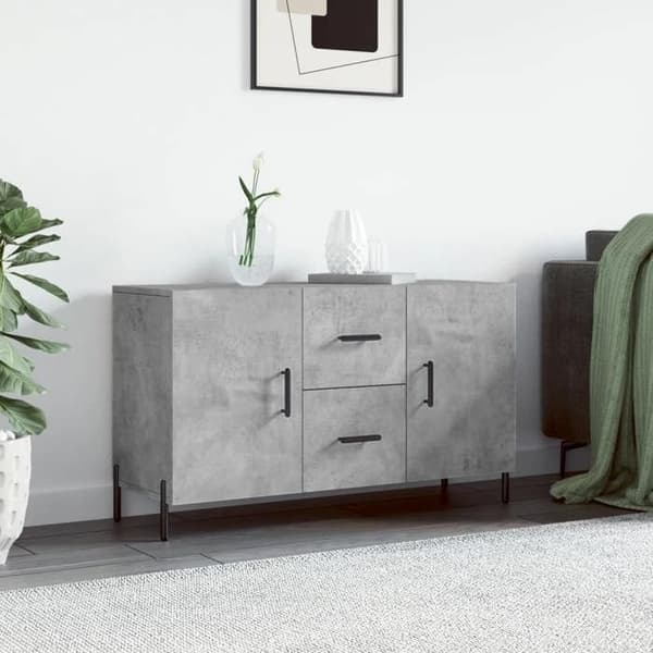 Maison Exclusive - Buffet grå beton 100x36x60 cm ingeniørtræ