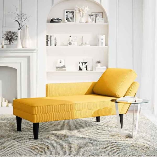 Maison Exclusive - Aurinkotuoli vaaleankeltaisella samettikankaalla