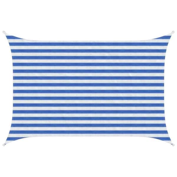 Maison Exclusive - Skuggsegling 2 x 2,5 m HDPE Rektangulär Blå och Vit