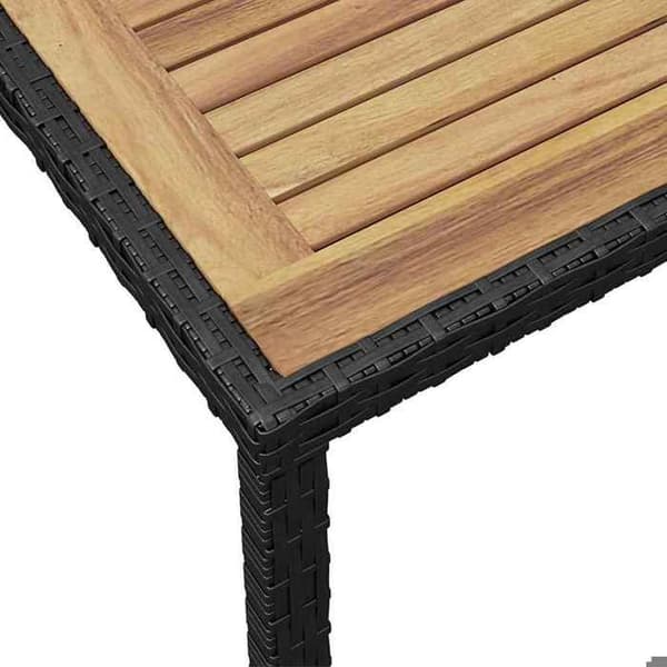 Maison Exclusive - Havebord Sort og brun 123x60x74cm Solid akacietræ svart och brun