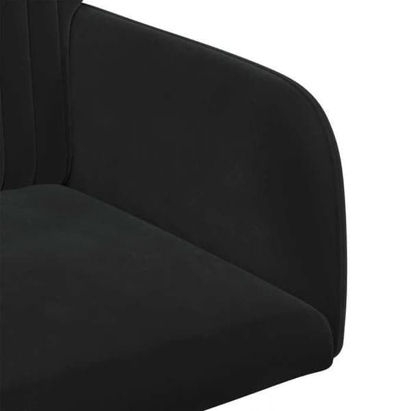 Maison Exclusive - Matstolar 2 st Sammet Svart 55 x 50 x 84 cm