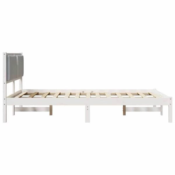 Maison Exclusive - Sängram Ljusgrå 150 x 200 cm Massivt trä