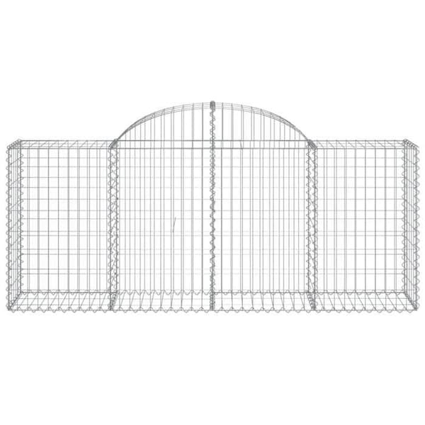 Gabionkorgar - Arqués - 18 st - 200x50x80/100 cm - Galvaniserat järn silver-