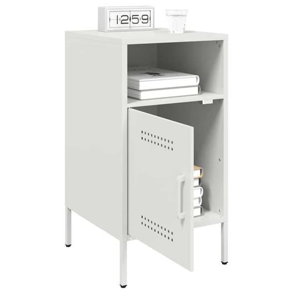 Maison Exclusive - Sängbord 2 st vit 36x39x68 cm stål