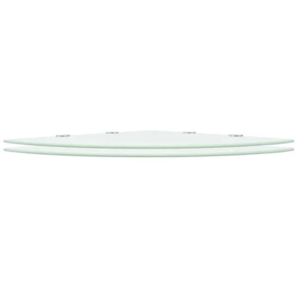 Maison Exclusive - Hörnregal 2 st och kromade stöd Vit Glas 45x45 cm Vit