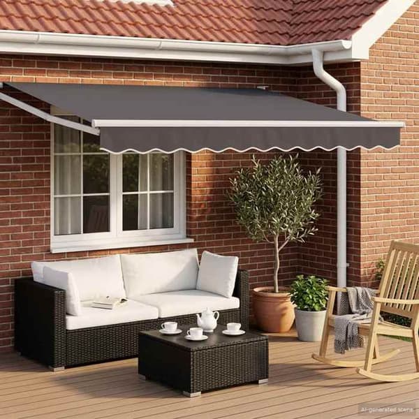 Maison Exclusive - Fällbart tak i antracit 3 x 2 m