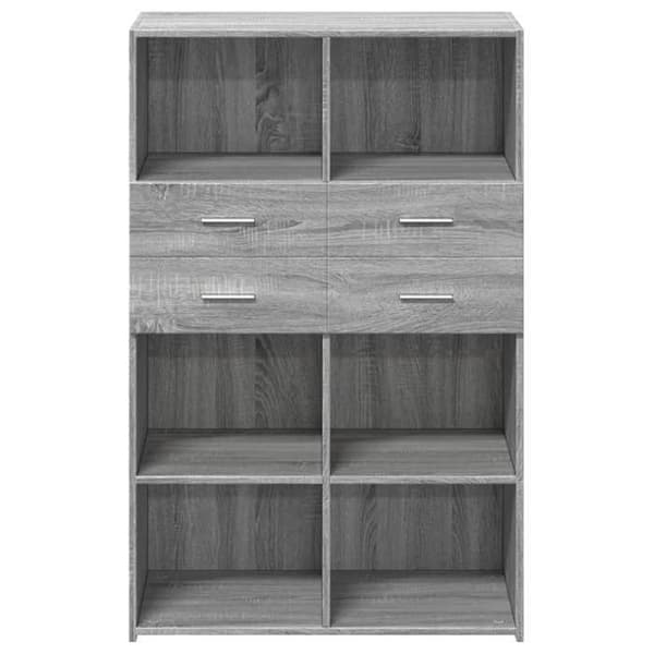 Maison Exclusive - Buffé hög sonoma grå 80x42,5x124 cm ingenjörsträ
