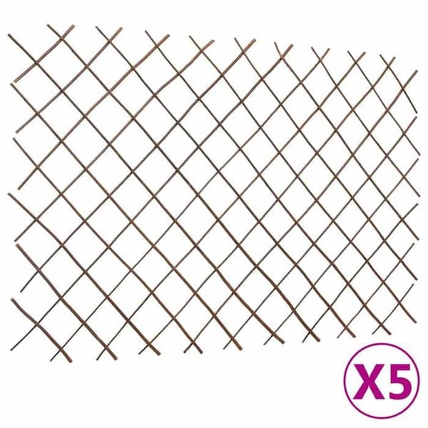 Maison Exclusive - Pajuverkkoaidat 5 kpl 180x120 cm kastanj