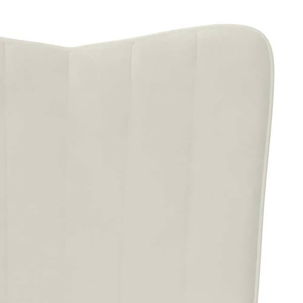 Maison Exclusive - Hvid creme Velour afslapningsstol