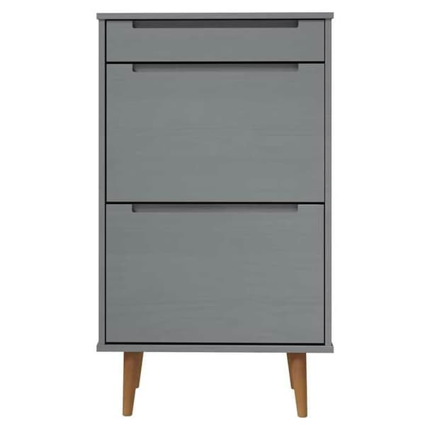 Maison Exclusive - MOLDE Harmaa kenkäkaappi 59,5x35x103 cm Mänty Grå