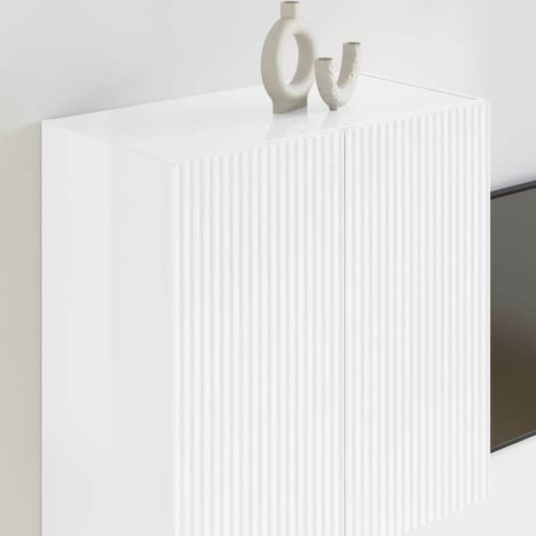 Maison Exclusive - Väggmonterad TV-möbel 59,5 x 31 x 60 cm Blank vit Vit
